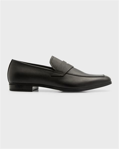 prada men's 2de089 saffiano leather loafers|Prada Saffiano Leather Penny Loafer (Men) .